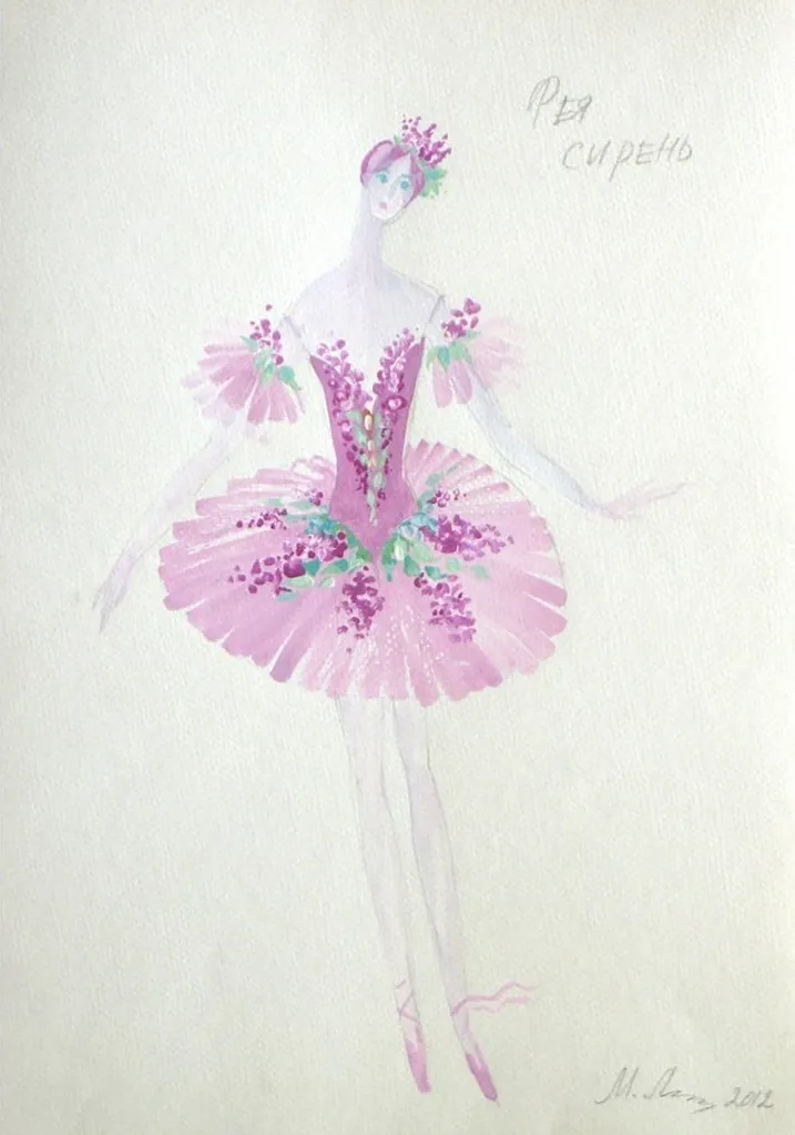 The Lilac Fairy costume sketch