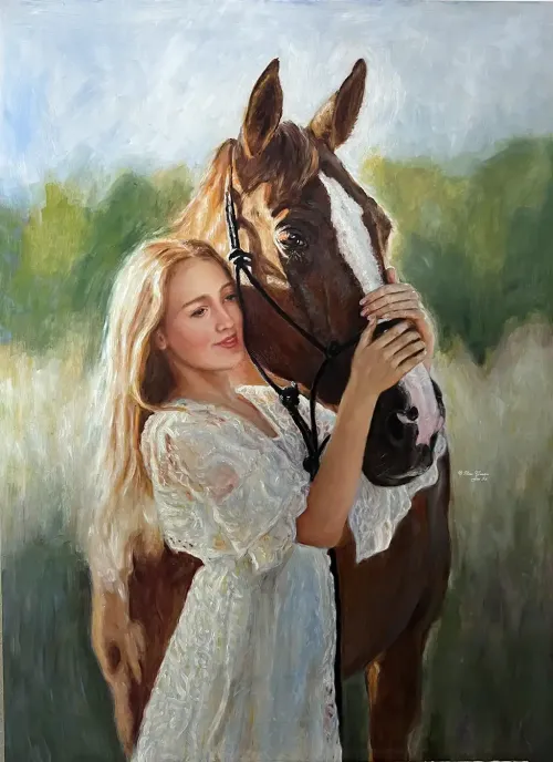 A Girl And Her Horse