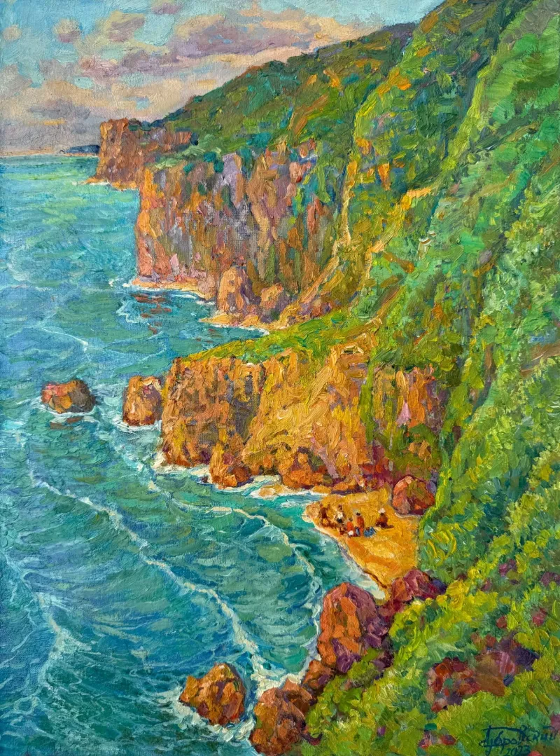 Cliffs Above the Turquoise Sea
