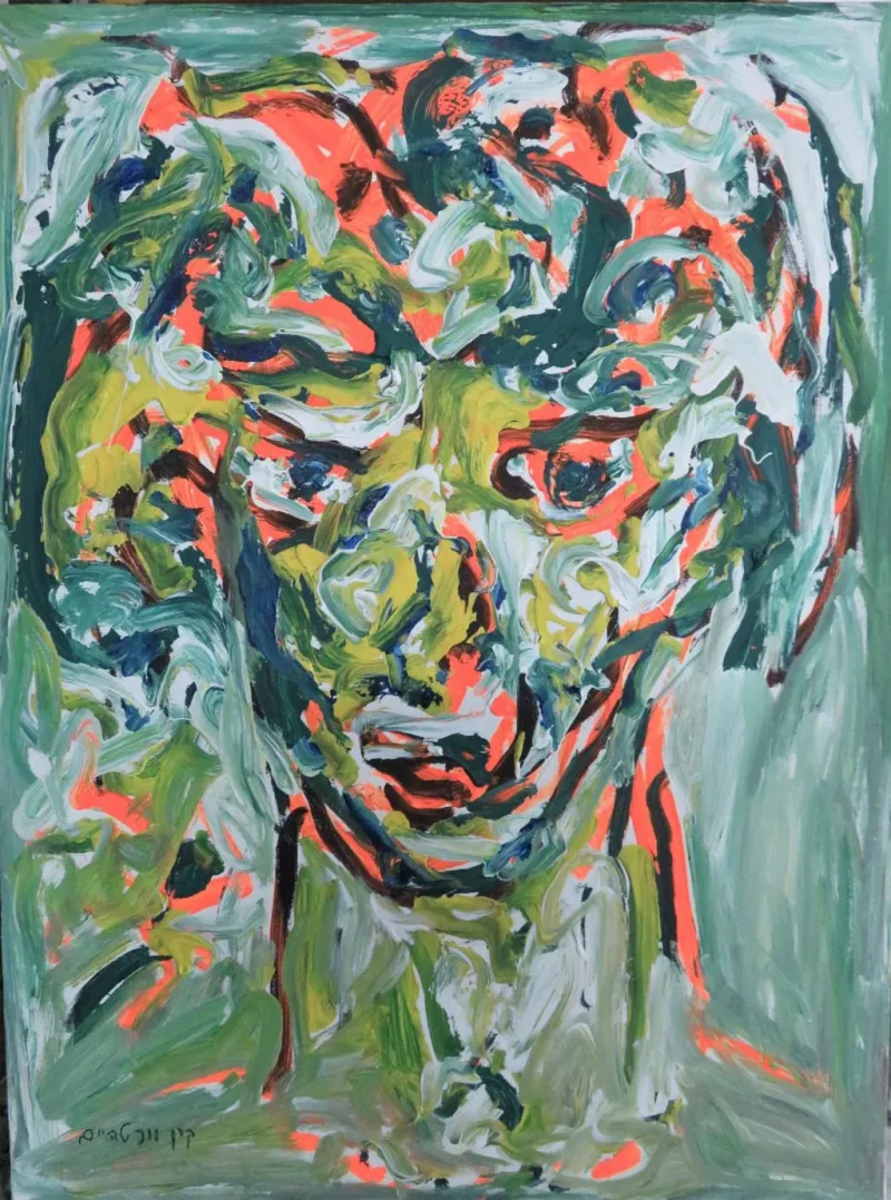 Figure-on-a-green-background