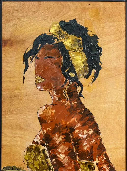 Woman in Gold Painting