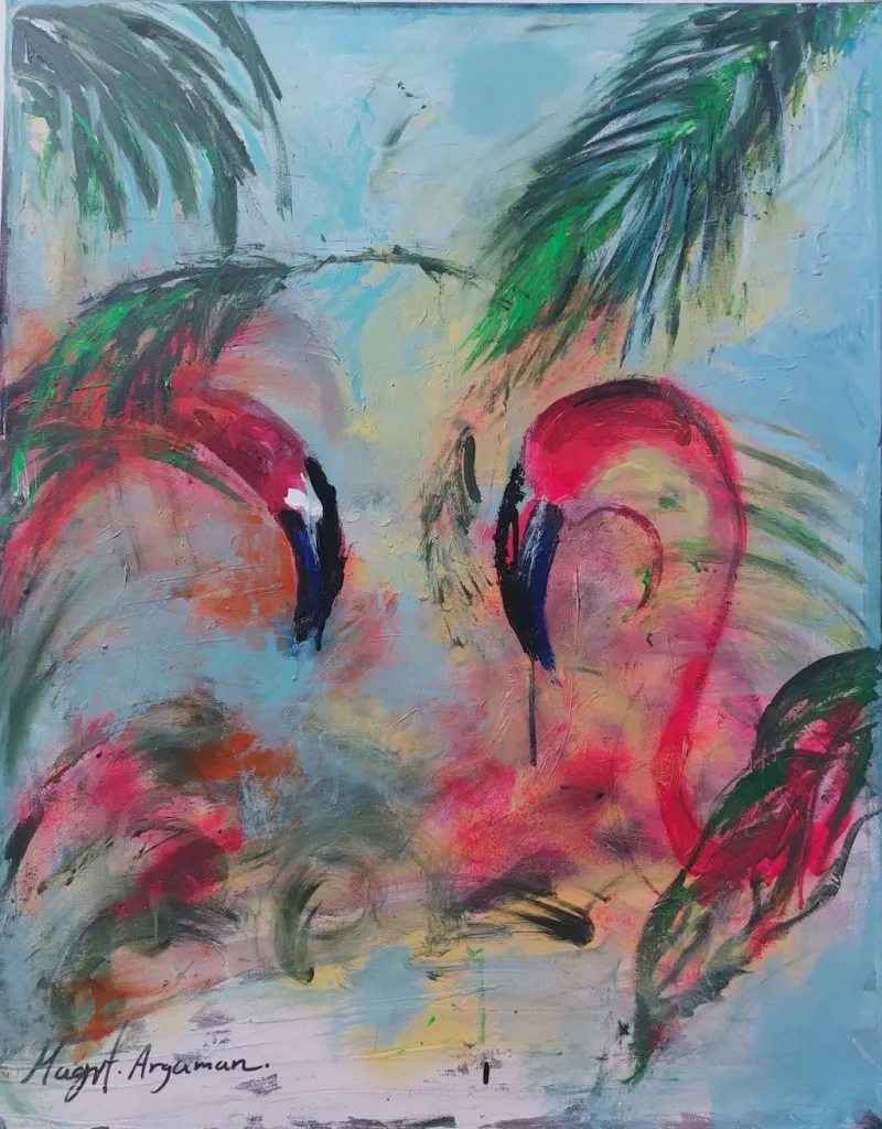 Flamingo-pair