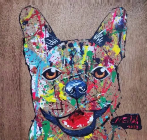 Colorful Dog Painting
