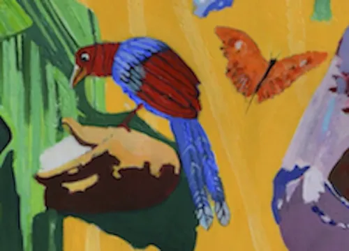 The domino players close up of parrot .webp