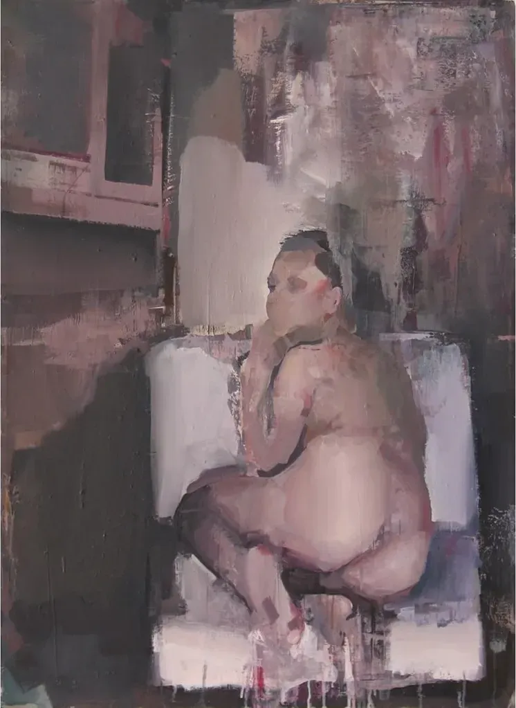 Untitled-–-A-Figurative-Nude-Interior-in-Oil-on-Canvas