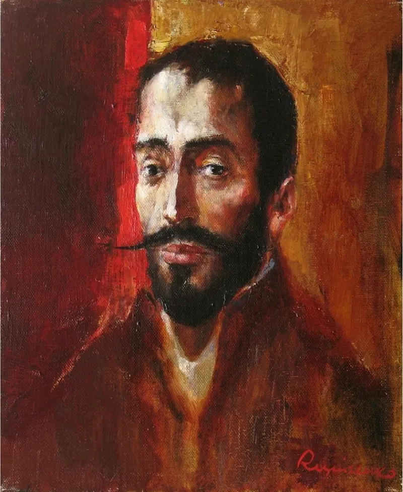 Portrait-–-Confident-and-Poetic-Oil-Painting-on-Canvas