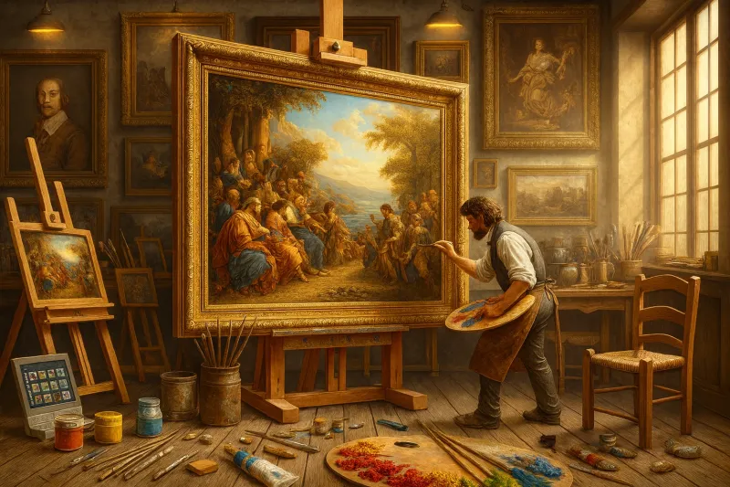 A Walk Through Classic Painting Reproduction