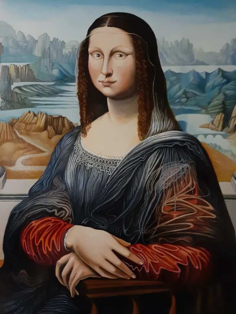 Copy after G.G. Caprotti (Salai),..., a portrait theme painting