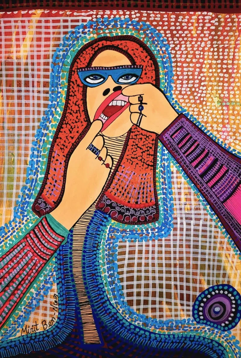 Baring-teeth