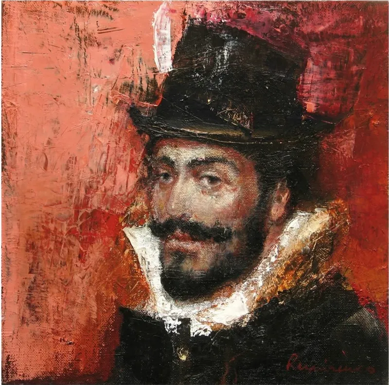 Portrait-–-Sophisticated-and-Poetic-Oil-Painting-on-Canvas