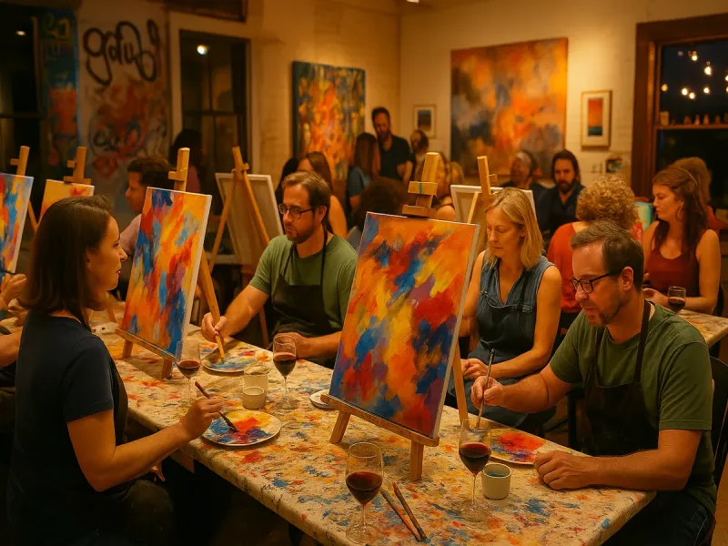 Sip-&-Paint-–-Abstract-Painting-Night-in-Joseph