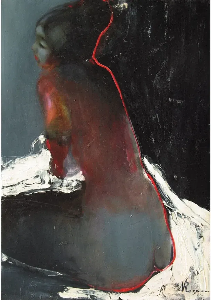 Nude – A Sensual and Expressive Abstract Painting