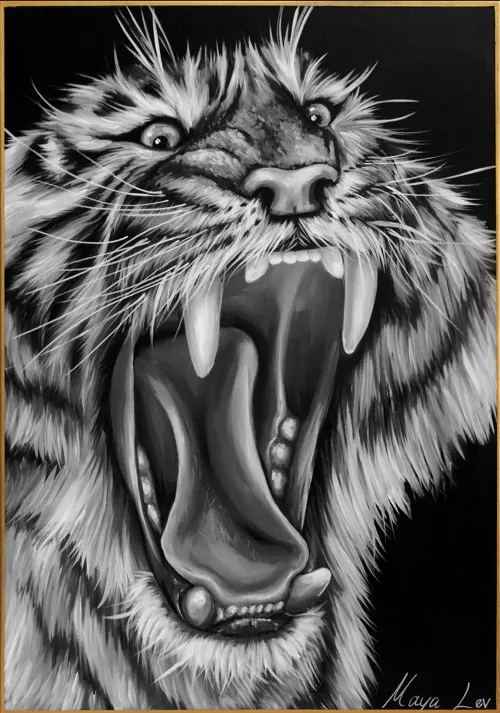 Roaring-Tiger-Painting