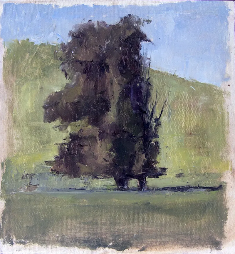 A tree under Tel al-Asmar