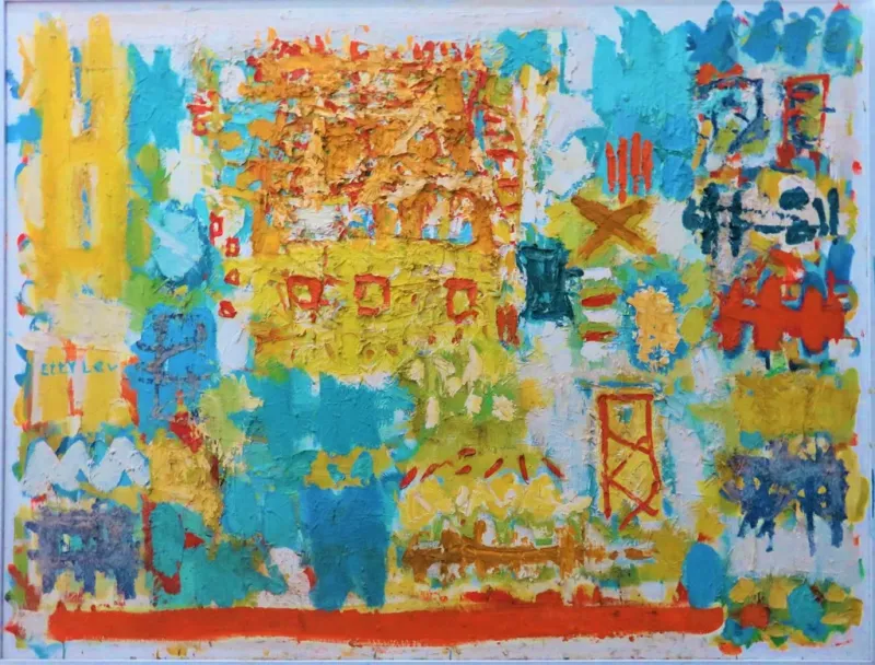 Abstract with an orange stripe