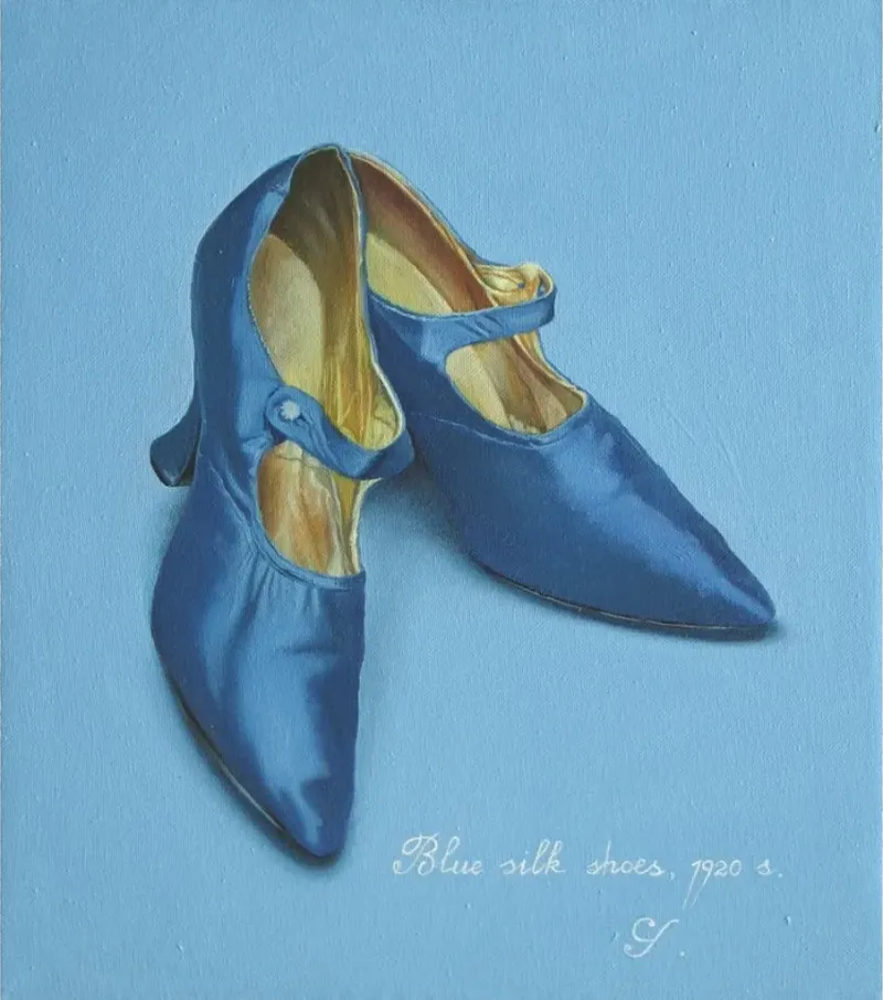 Blue-Silk-Shoes,-1920s