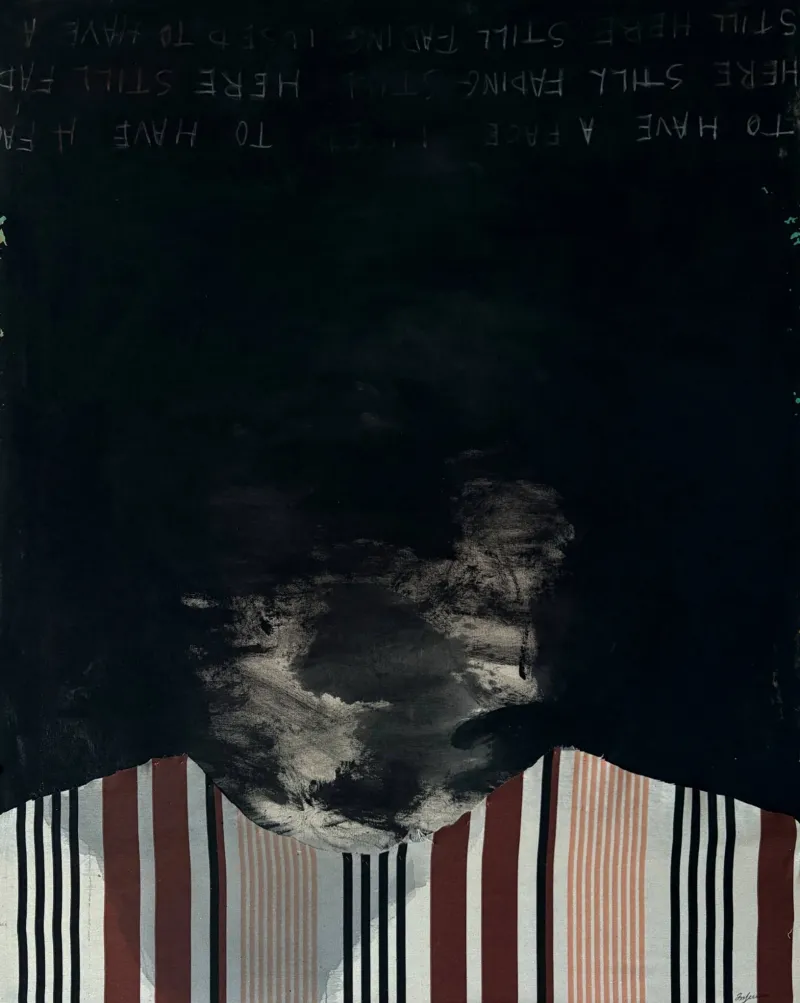 Abstracted Face in Black