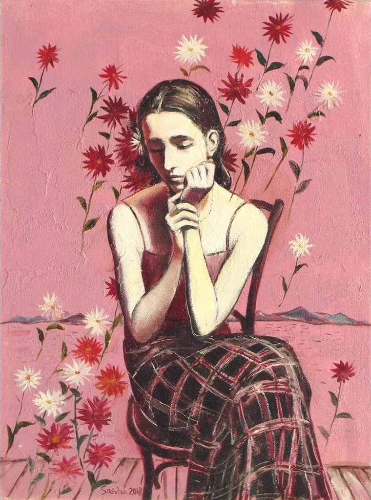 Flowers – A Dreamlike and Expressive Oil Painting