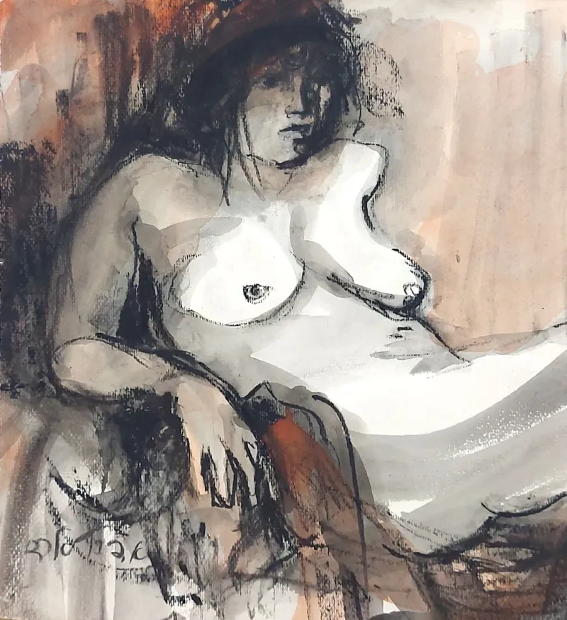 Woman on an armchair (nude)
