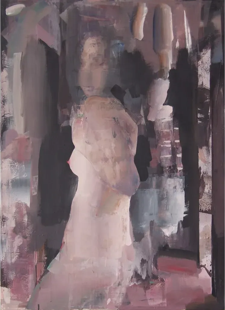 Untitled-–-Abstract-Oil-Painting-with-a-Dreamlike-Figure