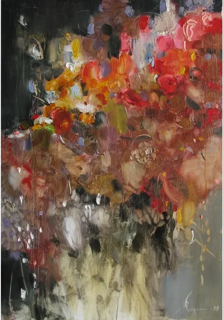 Flowers-–-Expressive-Abstract-Floral-Painting-in-Oil