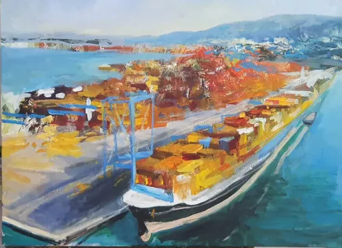 Port of Haifa Painting