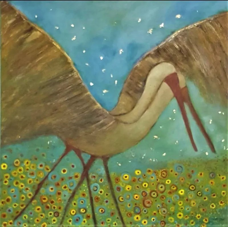 A-pair-of-birds-and-flowers