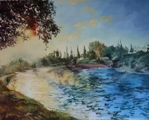 Dawn on the Water Painting