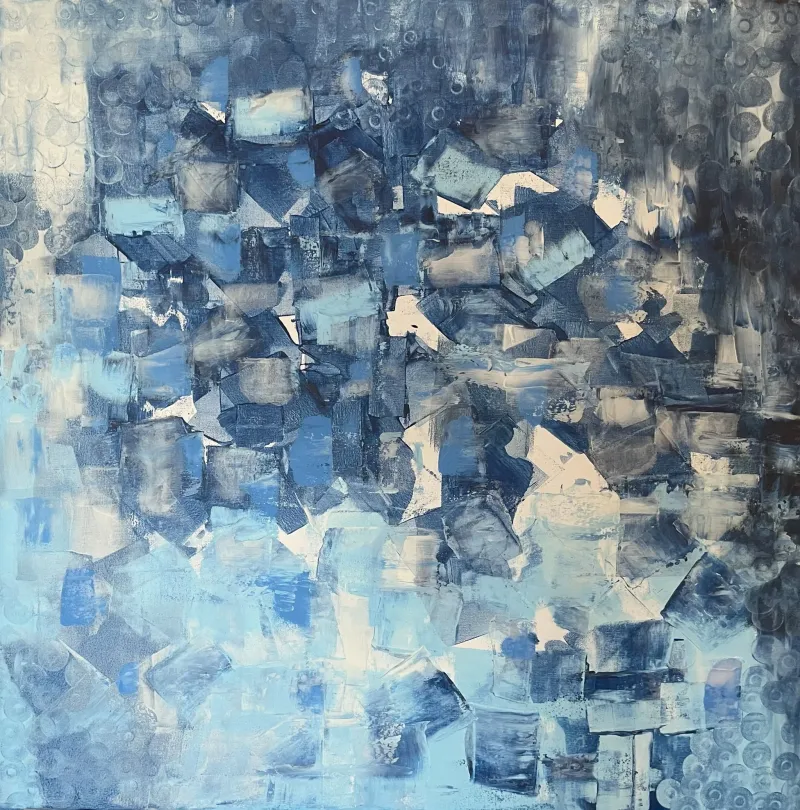 4 Abstraction in Blue and White