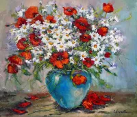 Bouquet-in-a-Turquoise-Vase