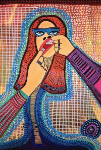 Baring-teeth
